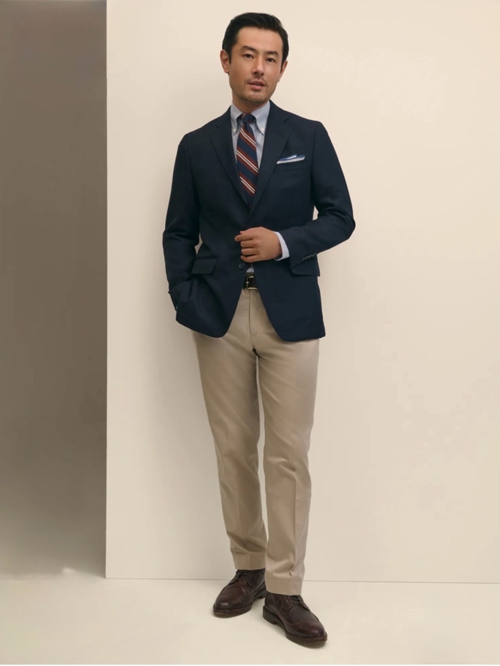 Brooks Brothers Slim Fit Supima Cotton Chinos (34” waist x 32” inseam) in Stone